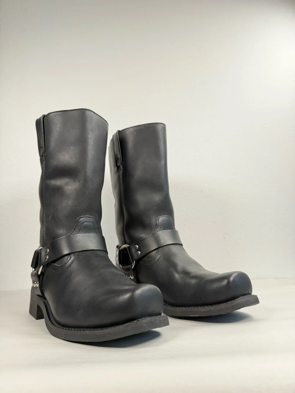 Men’s Guide Gear Harness Boots Size 10 D Motorcycle Square Toe Black Boots
